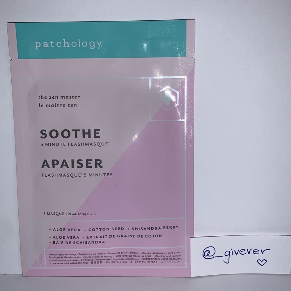 Patchology Soothe Sheet Mask Flashmasque 5 Minute Facial
